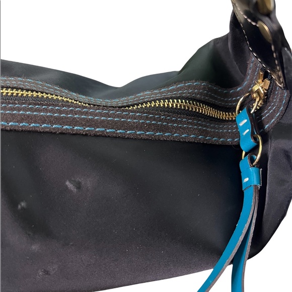 COACH BLACK SATEEN HAMPTON PURSE BAG Y2k VINTAGE - Picture 6 of 16